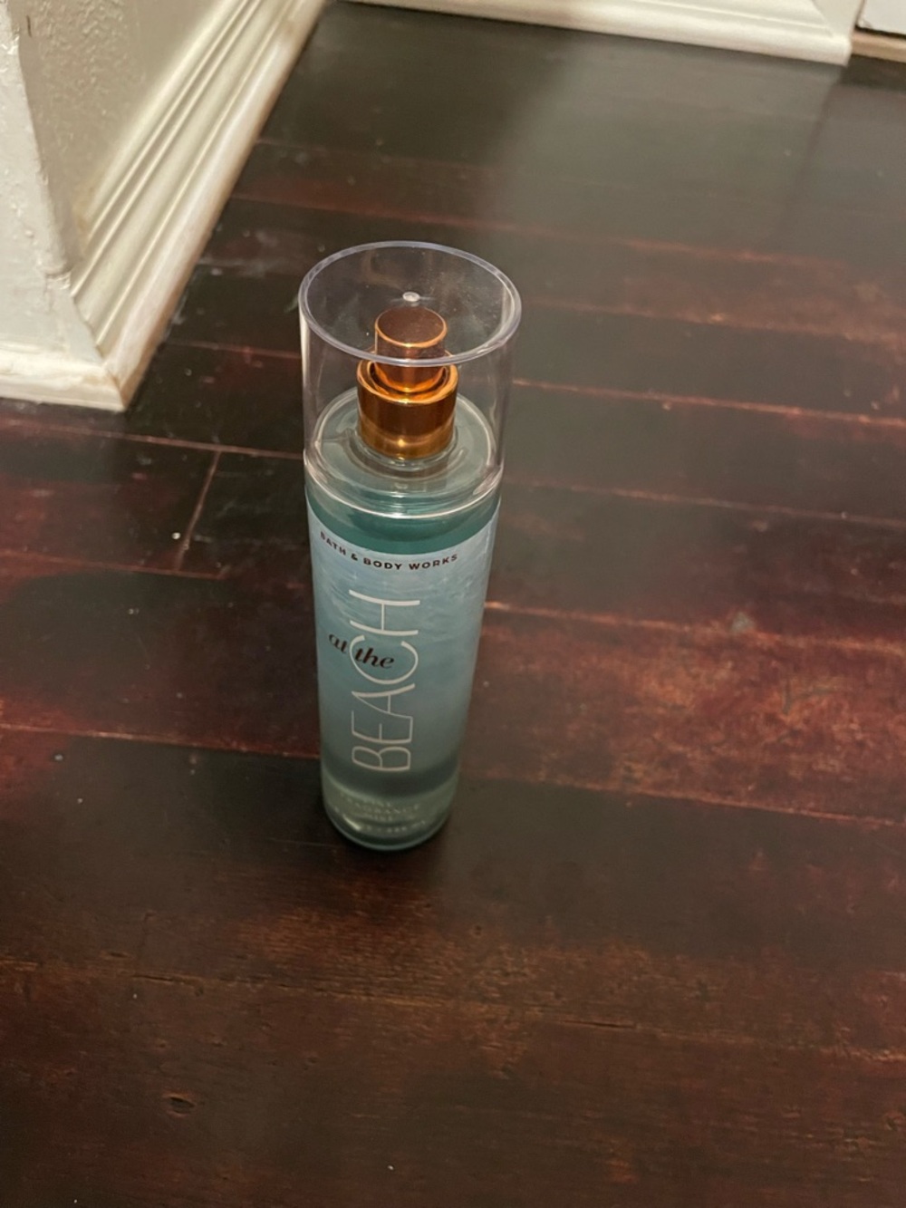 Bath & Body Works Beach Fine Fragrance Mist - Aqua Bottle with Gold Top